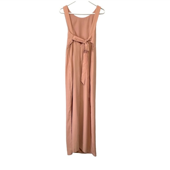 Truth & Fable Nude Peach Satin A line Dress Small - Picture 2 of 6
